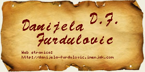 Danijela Furdulović vizit kartica